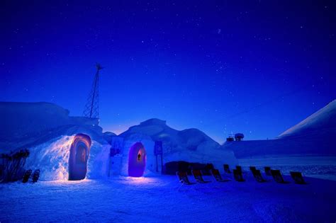 Wallpaper ID: 114795 / photography, landscape, igloo, snow, night, cold, stars, sky, ice, calm ...