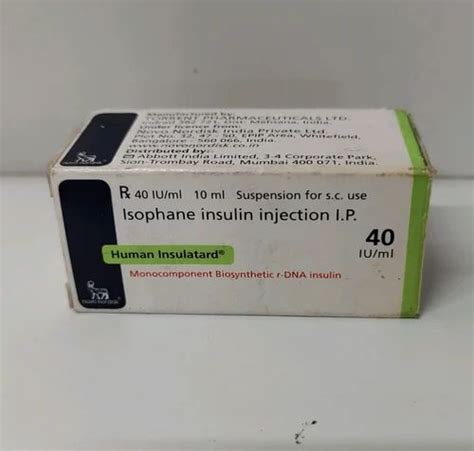 40ml Human Insulated Isophane Insulin Injection IP, Strength: 40 Iu at ...