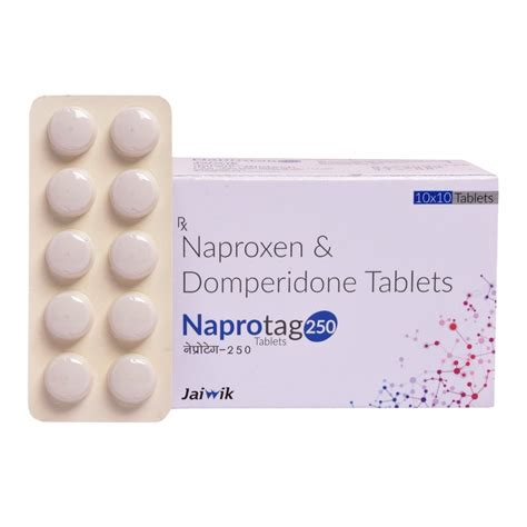 Naprotag-250 Naproxen 250 mg and Domperidone 10 mg Tablets, 10x10 ...