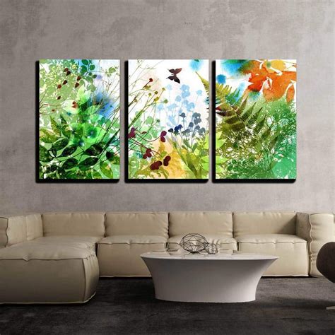 Wall26 3 Piece Canvas Wall Art - Floral Spring and Summer Design ...