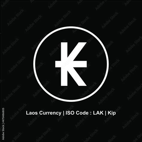 Laos Currency Icon Symbol With Iso Code. Vector Illustration Stock ...