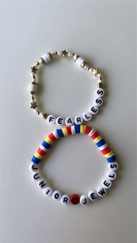 taylor swift fearless bracelet set in 2023 | Friendship bracelets with beads, Cute friendship ...