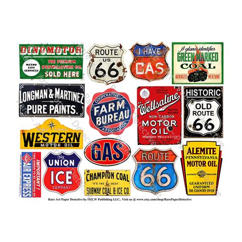 Old Rusty Metal Signs STICKER Sheet 15 Weathered Tin Signs - Etsy Canada