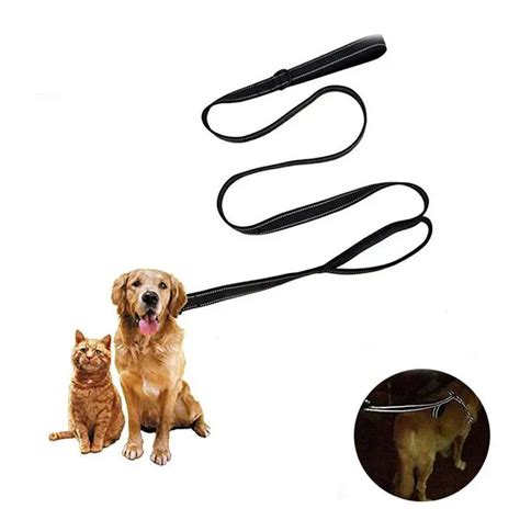 2018 Dog Leash 2 Handles Nylon Padded Double Handle Leash For Greater Control Safety Training ...