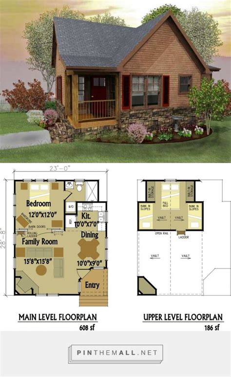 Small Cabin Designs with Loft | Small Cabin Floor Plans | House plan ...