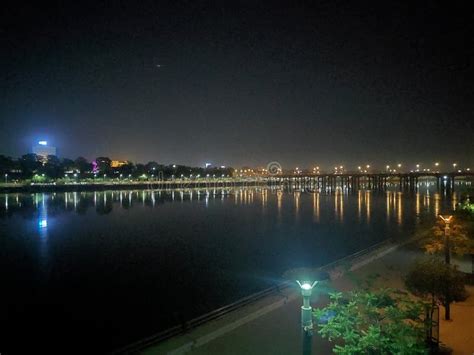 Sabarmati Riverfront Ahmedabad Night View Stock Image - Image of night ...