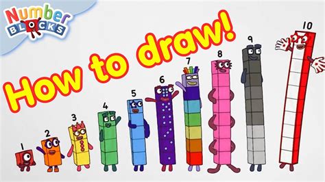 How to Draw the Numberblocks | Learn to Count 1 to 10 | @Numberblocks