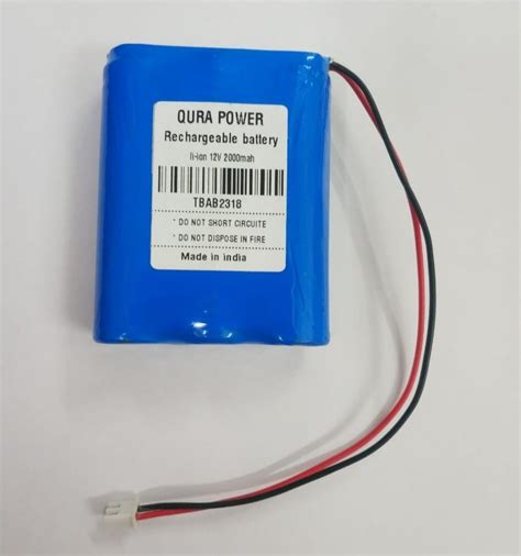 12V DC Rechargeable Li-Ion Battery, Battery Type: Lithium-Ion at Rs 380 in New Delhi