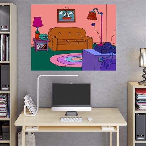 Simpsons Living Room Digital Art Print Instant Download Printable Home Décor Simpsons Digital ...