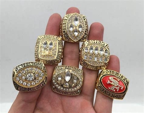 6 Piece San Francisco 49ers Super Bowl Sports Championship Replica Team ...