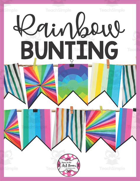 Rainbow Bunting Flags by Teach Simple