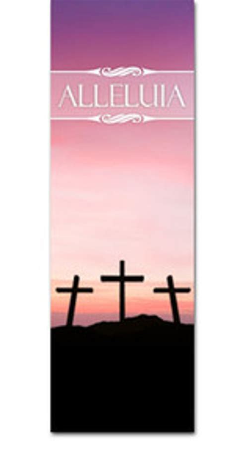 Alleluia Crosses Sunset Easter Worship Banners – Church Banners