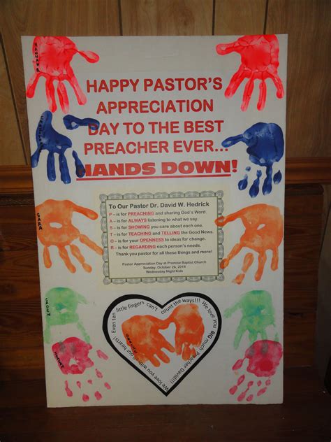 Kids craft … | Pastor appreciation day, Pastors appreciation, Pastor ...