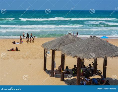 The Mediterranean Beach of Ashkelon in Ashkelon, Israel. Editorial ...