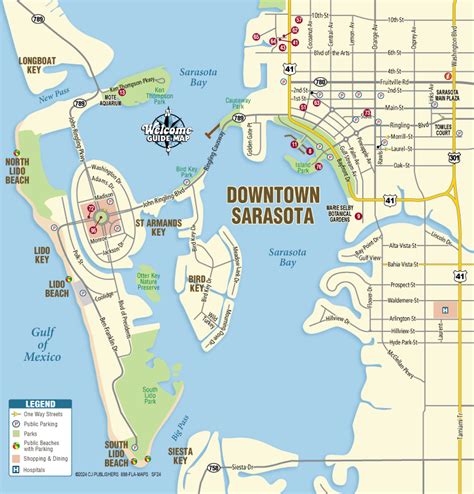 Map of Sarasota Florida Downtown - Interactive Downtown Sarasota Florida Map