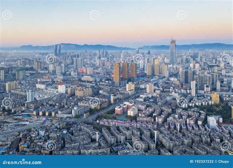 Aerial View of Kunming City Scene in Sunrise Stock Photo - Image of ...