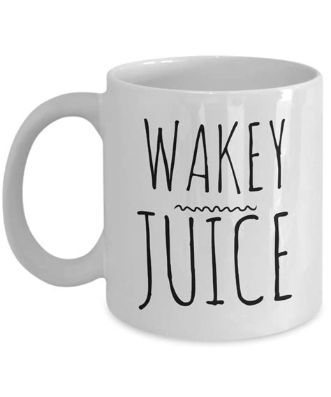 Wakey Juice Mug Ceramic Funny Coffee Cup Funny Coffee Cups, Cute Coffee Mugs, Ceramic Coffee ...