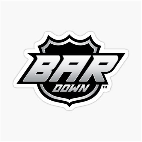 "Bar Down Logo" Sticker for Sale by TheHockeyStore | Redbubble