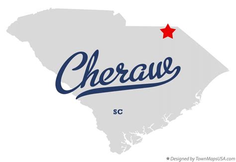 Map of Cheraw, SC, South Carolina