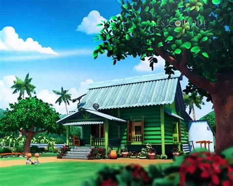 Wallpaper Rumah Upin Ipin Doraemon Rumah Rumah Berhantu Desain