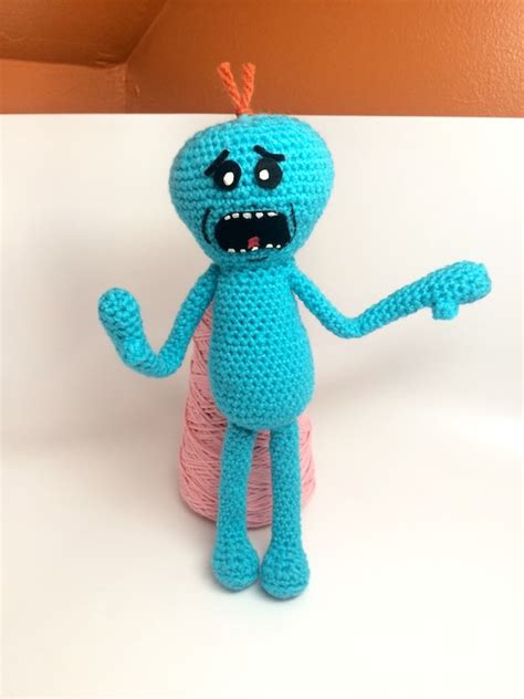 Crochet Mr. Meeseeks Plush Toy / Rick and Morty by DunnWithLove