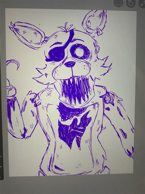 Fnaf work in progress. I decided I would draw foxy. : r/fivenightsatfreddys