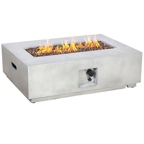 The Rectangular Gas Concrete Fire Pit is the perfect fit for your home décor needs. Visit your ...