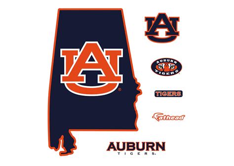 Auburn Tigers - State of Alabama Logo Wall Decal | Shop Fathead® for Auburn Tigers Decor