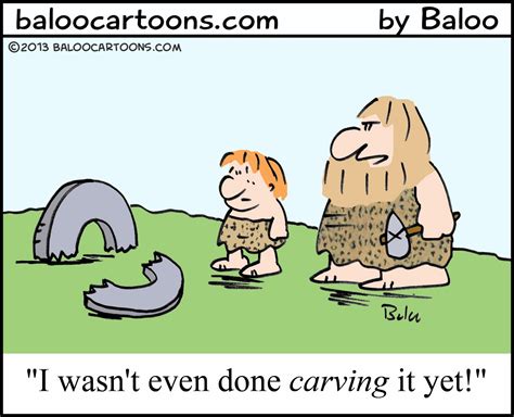 Baloo's non-political cartoon blog: Caveman/Wheel cartoon