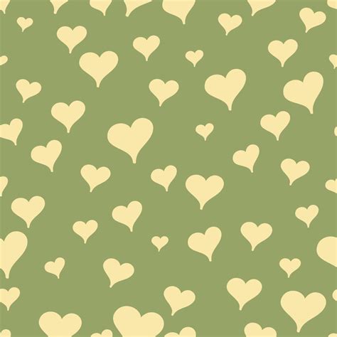 Small hearts on green background seamless pattern. Cute little hearts in seamless pattern ...