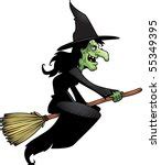 Halloween Witch On Broomstick Free Stock Photo - Public Domain Pictures