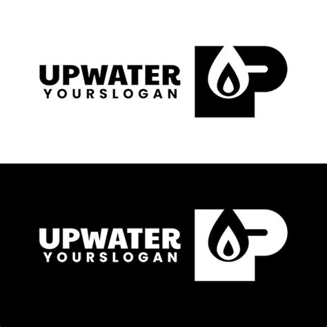 Premium Vector | Letter up and water logo design