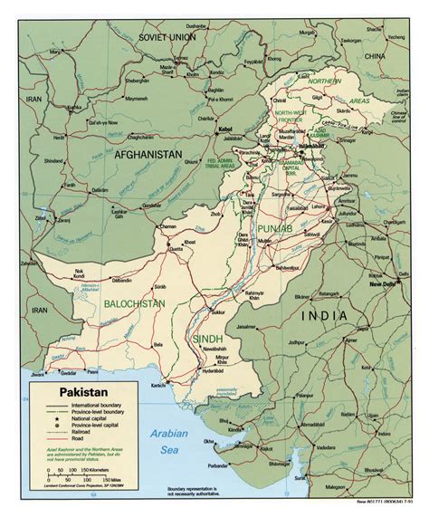 Large Detailed Political And Administrative Map Of Pakistan With Roads ...