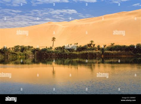 Lake Gabroon, Mandara lakes, Ubari sand dunes, Um el Ma oasis, Libyan ...