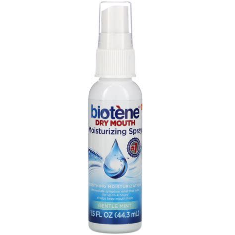 Biotene Dental Products, Dry Mouth Moisturizing Spray, Gentle Mint, 1.5 ...