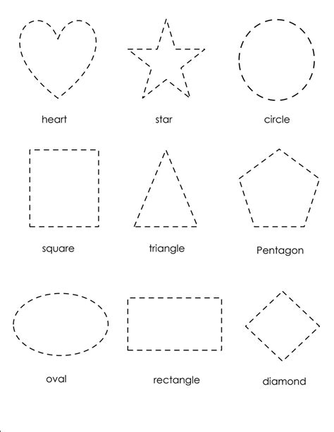 Tracing And Drawing Shapes Worksheets