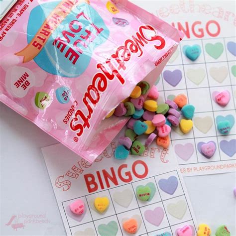 Conversation Hearts Valentine Bingo