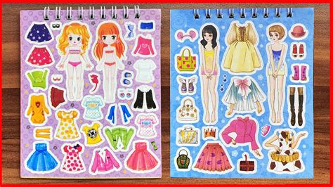 SỔ TAY HÌNH DÁN CÔNG CHÚA MINI THAY VÁY ÁO - Doll sticker notebook so ...