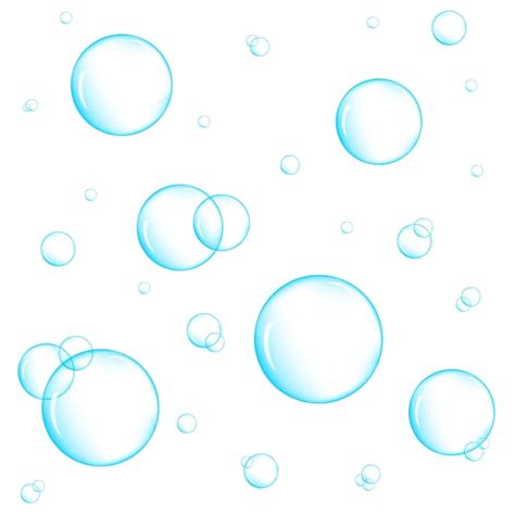 Premium Vector | Realistic blue underwater bubbles on white background ...