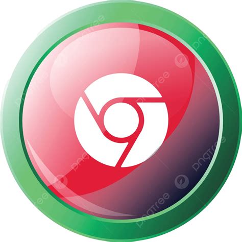 An Illustrated Vector Icon Featuring The Google Chrome Logo In Red And Green Hues Vector ...