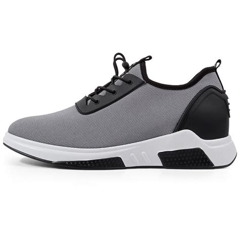 Men Taller Fashion Sneakers Give Your Height 3.2inch / 8cm Gray Slip On ...