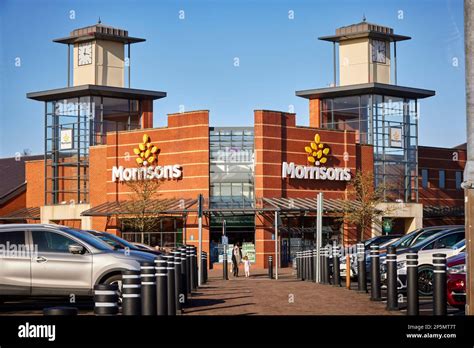 Leyland Lancashire, Morrisons supermarket, on the site of the famous Leyland Bus factory Stock ...