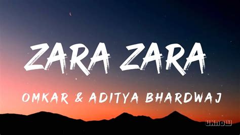 Zara Zara Behekta Hai (Lyrics) - Omkar & Aditya Bhardwaj - YouTube