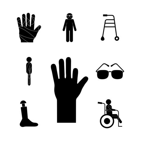 Disability icon set 2093944 Vector Art at Vecteezy