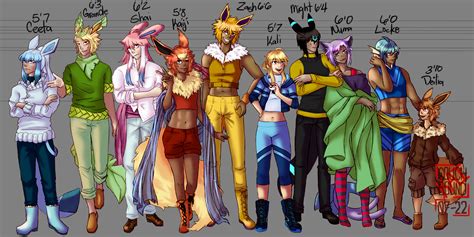 Eevee Evolutions Gijinka