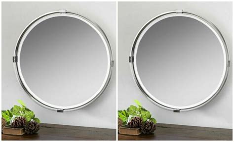 15 Ideas of Brushed Nickel Round Wall Mirrors | Mirror Ideas