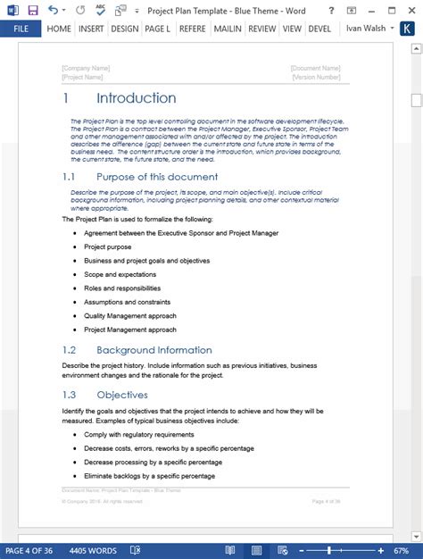 Project Plan Template – Download MS Word & Excel forms, spreadsheets