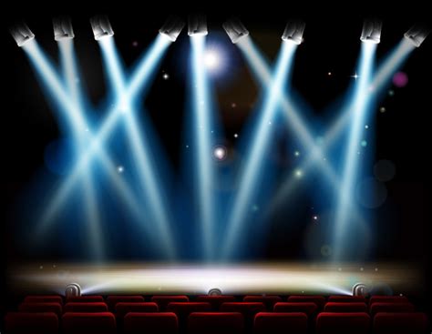 Theater stage background vector free download