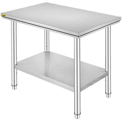 VEVOR STAINLESS STEEL Kitchen Work Bench Commercial Work Prep Table 900mmx600mm £91.19 - PicClick UK