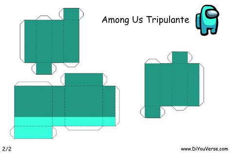 Among Us Papercraft Template Printable - Printable Templates Free